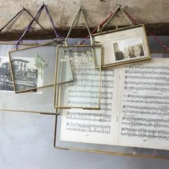 Nkuku 12x18 cm Brass and Glass Kiko Horizontal Frame