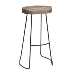 Nkuku Loko Mango Wood Stool Tall