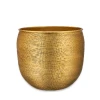 Nkuku Tembesi Etched Planter Brass - Large