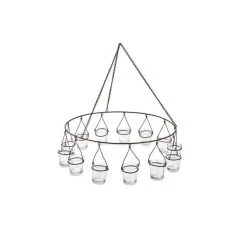 Nkuku Timo Glass Tealight Chandelier