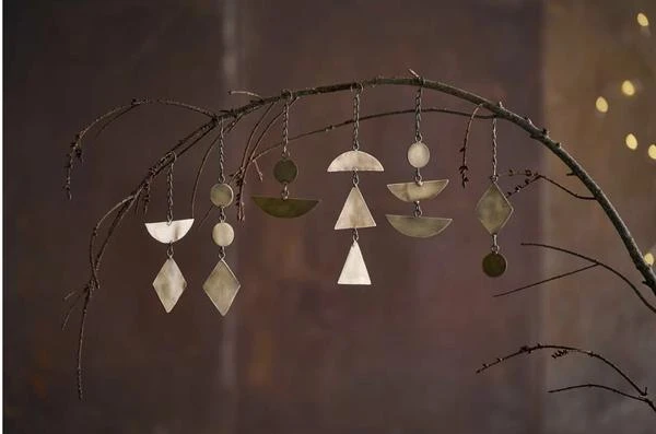 Nkuku Small Tiri Antique Brass Metal Circle and Semi-Circle Wall Decor - Handcrafted Room Decoration 1 Nkuku Small Tiri Antique Brass Metal Circle And Semi Circle Decoration