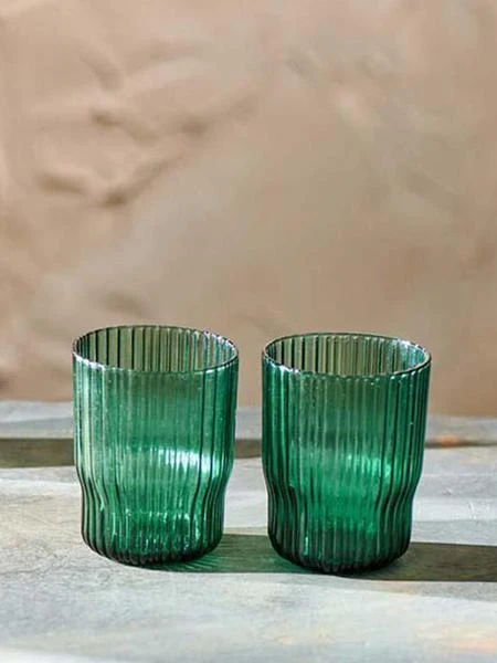 Nkuku Fali Tumbler Teal - Handcrafted Ceramic Drinkware for Home & Kitchen 1 Nkuku Fali Tumbler Teal