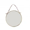 Nkuku Kiko Small Round Mirror Antique Brass