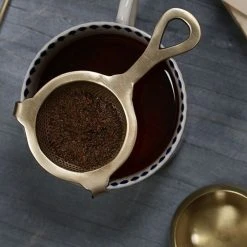 Nkuku Antique Brass Tea Strainer