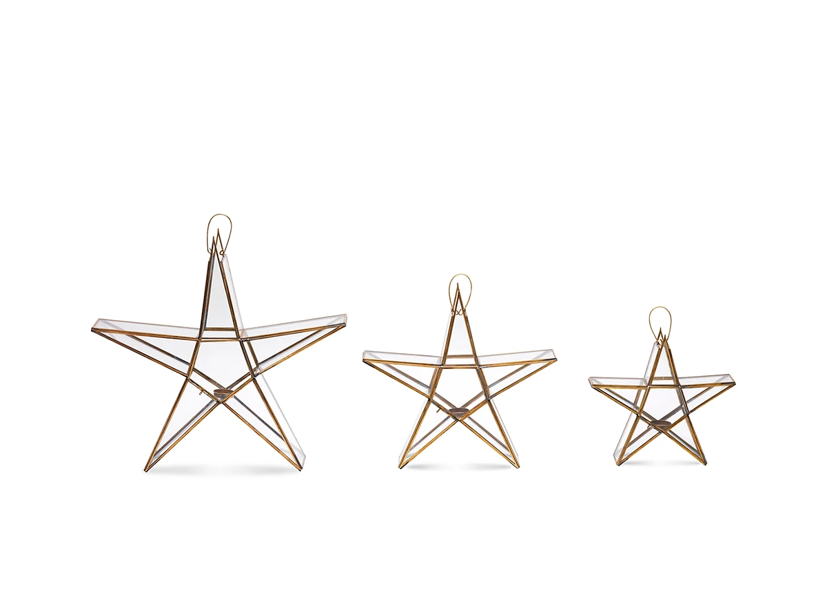 Nkuku Sanwi Standing Star Brass - Medium | Handcrafted Brass Star Decor for Home & Room 1 Nkuku Sanwi Standing Star Brass - Medium