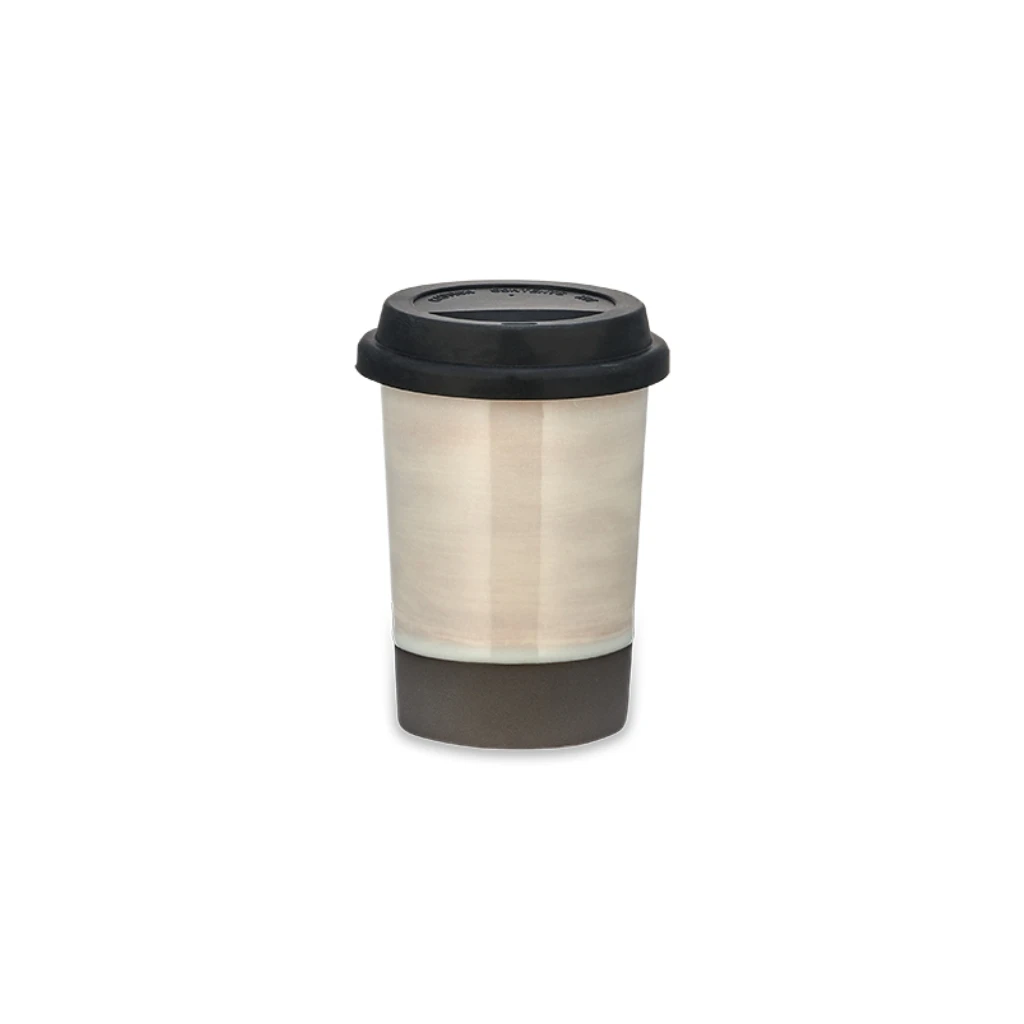 Nkuku Edo Travel Mug Slate - Eco-Friendly Ceramic Travel Mug with Cork Lid 1 Nkuku Edo Travel Mug Slate