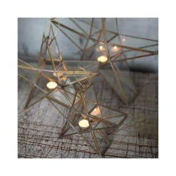 Nkuku Medium Brass Sanwi Standing Star T-Light Holder