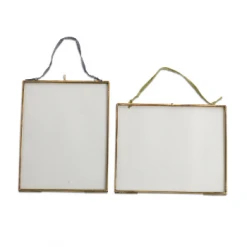 Nkuku Small Brass Glass Kiko Frame