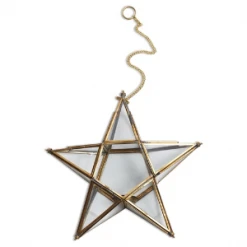 Nkuku Large Antique Brass Hanging Star