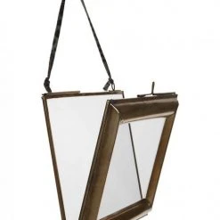 Nkuku 20x25.5 cm Brass and Glass Kariba Horizontal Frame