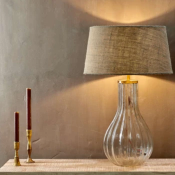 Nkuku Varanisi Tall Glass Lamp - Elegant Handcrafted Lighting for Modern Homes 2 Nkuku Varanisi Tall Glass Lamp