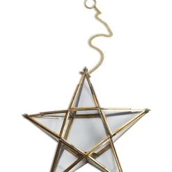 Nkuku Small Antique Brass Hanging Star