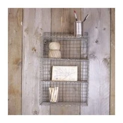 Nkuku Medium Distressed Grey Locker Room Shelf Unit