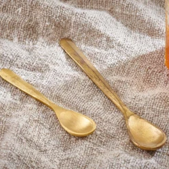 Nkuku Brushed Gold Jahi Spoons Set Of 2