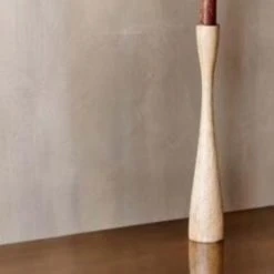 Nkuku Natural Mango Wood Candlestick - Handcrafted Eco-Friendly Candle Holder for Home Decor 5 Nkuku Natural Mango Wood Candlestick