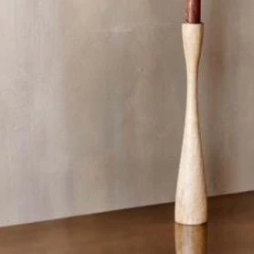 Nkuku Natural Mango Wood Candlestick - Handcrafted Eco-Friendly Candle Holder for Home Decor 3 Nkuku Natural Mango Wood Candlestick