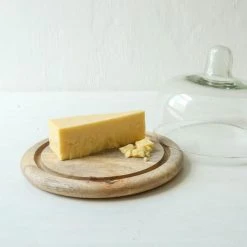 Nkuku Small Mango Wood Board With Recycled Glass Dome