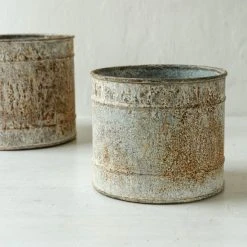 Nkuku Abari Aged Zinc Pot - Small