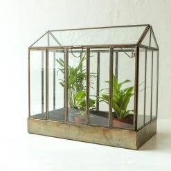 Nkuku Telaga Antique Brass Terrarium Large