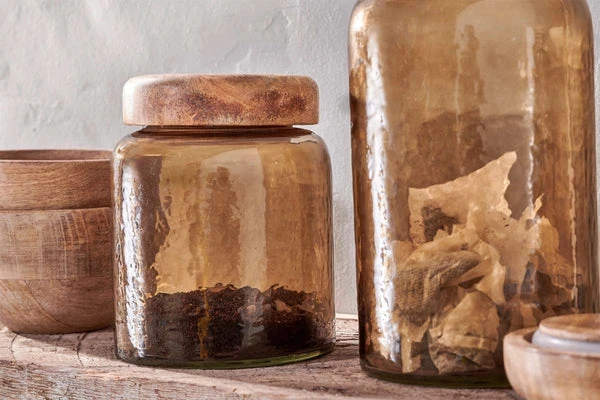 Nkuku Charal Storage Jar - Smoke Brown, Large | Handcrafted Home Decor & Storage Solution 2 Nkuku Charal Storage Jar In Smoke Brown - Large