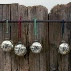 Nkuku Antique Gold Baubles Set of 4