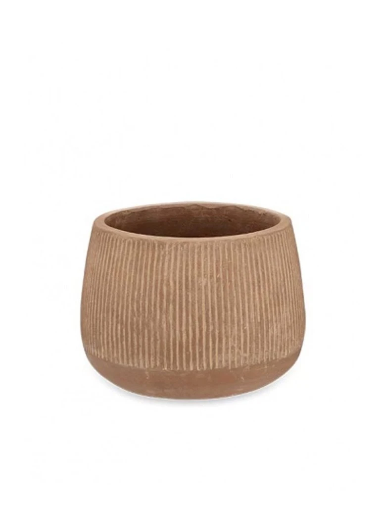 Nkuku Small Terracotta Wampu Wide Planter - Handcrafted Home Decor for Indoor & Outdoor Use 5 Nkuku Small Terracotta Wampu Wide Planter