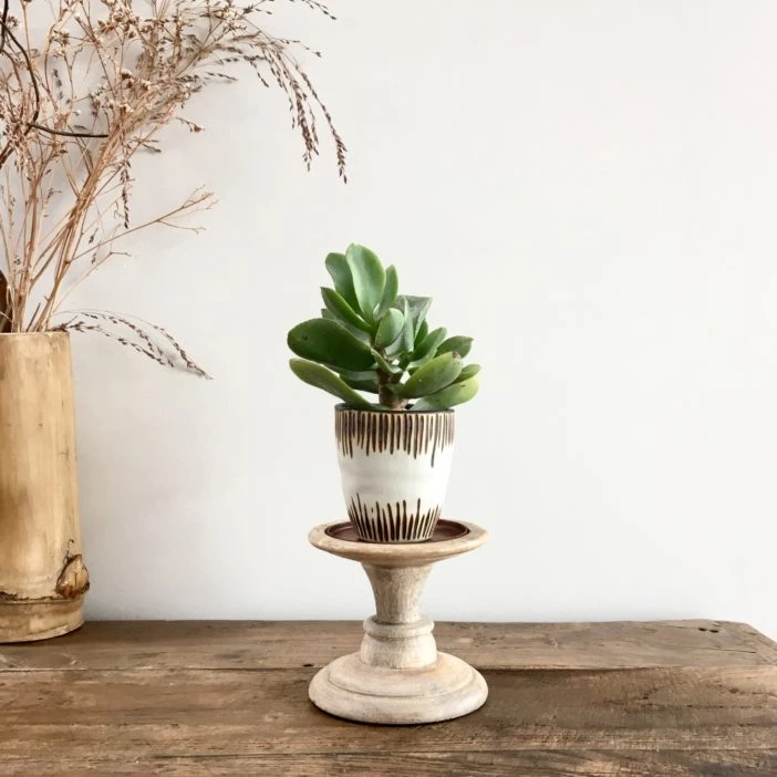 Nkuku Small Niwari Mango Candlestick - Handcrafted Home Decor, Room Decoration, Candle Holder 4 Nkuku Small Niwari Mango Candlestick