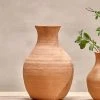 Nkuku Aged Terracotta Narpala Bottle Vase - Large
