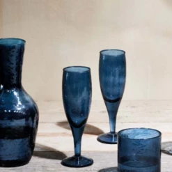 Nkuku Yala Indigo Champagne Glass