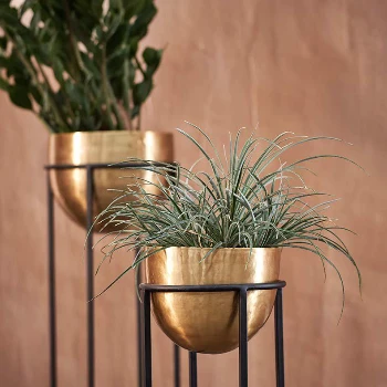 Nkuku Small Atsu Planter Stand - Handcrafted Room Decor for Modern Homes 4 Nkuku Small Atsu Planter Stand