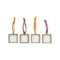 Nkuku Tiny Kiko Antique Brass Frame Set of 4