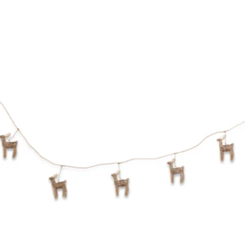 Nkuku Brass Ramya Wire Reindeer Garland - Handcrafted Room Decor for Festive & Everyday Elegance 1 Nkuku Brass Ramya Wire Reindeer Garland