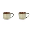 Nkuku Off-White & Brown Glazed Coffee Mug