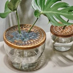 Nkuku Ramla Vase with Lid- Tapered