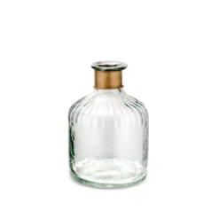 Nkuku Chara Hammered Bottle Vase - Lines Small