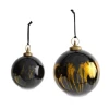 Nkuku Small Aged Amber and Black Danoa Giant Bauble Round