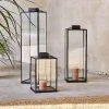 Nkuku Sia Lantern - Antique Black Large 76.5 x 20 x 20cm