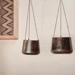 Nkuku Endo Iron Hanging Planter - Small