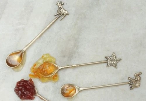 Nkuku Antique Brass Spoon - Handcrafted Kitchen & Dining Utensil 4 Nkuku Antique Brass Spoon