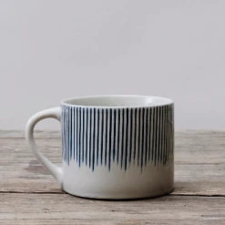 Nkuku Navy & White Striped Mug