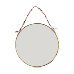 Nkuku Small Round Brass Kiko Mirror