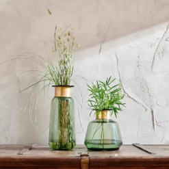 Nkuku Miza Green Glass Vase Large & Tall