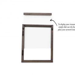 Nkuku 50x35 cm Dark Mango Wood and Glass Indu Frame