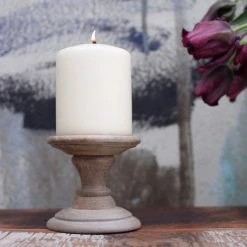 Nkuku Small Niwari Mango Candlestick - Handcrafted Home Decor, Room Decoration, Candle Holder 6 Nkuku Small Niwari Mango Candlestick