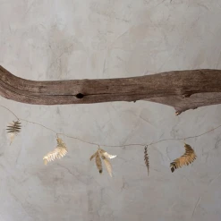 Nkuku Tabwa Brass Mixed Leaf Garland
