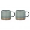 Nkuku Set of 2 Enesta Line Mugs - Dusty Blue