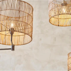 Nkuku Banso Wicker Lampshade - Medium | Handwoven Rattan Lighting | Boho Home Decor 5 Nkuku Banso Wicker Lampshade - Medium