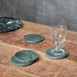 Nkuku Ovah Marble Coasters - Set of 4 | Elegant Table Accessories for Home & Dining 9 Nkuku Ovah Marble Coasters - Set 4
