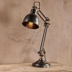 Nkuku Aged Bronze Akono Desk Lamp