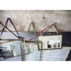 Nkuku Small Brass Glass Kiko Frame